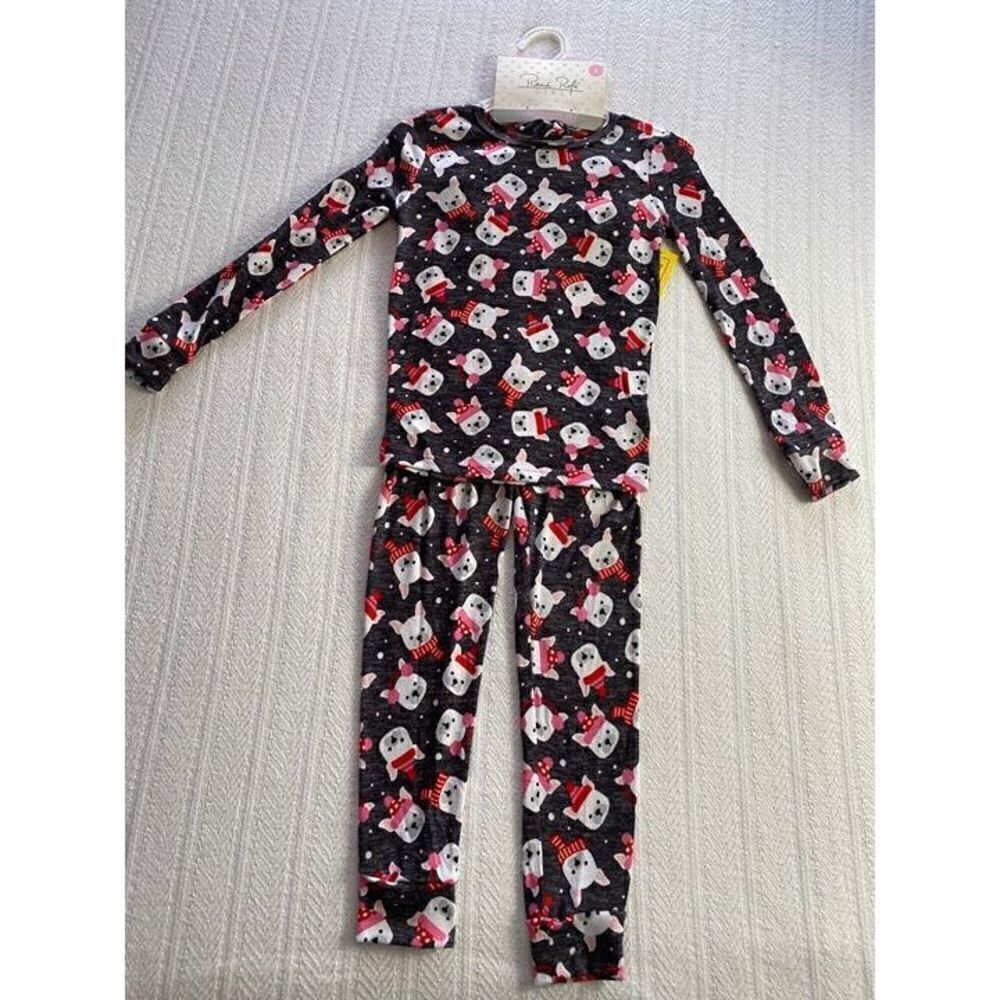 René Rofé Girl SIZE 10 Dog Soft & Cozy Pajama & Scrunchie Se